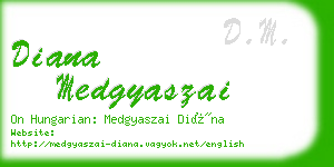 diana medgyaszai business card